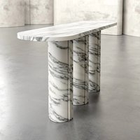 Table console extensible en pierre de travertin de luxe moderne, table basse pour bars à domicile, salons, meubles de salle à manger en pierre naturelle