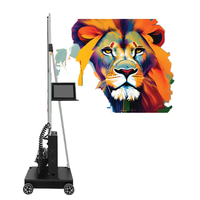Printer Inkjet Dinding Vertikal 3D DX7 Print Head untuk Mural Dinding Luar Ruangan Kontrol Otomatis Garansi 1 Tahun Baru Tinta UV HKHR