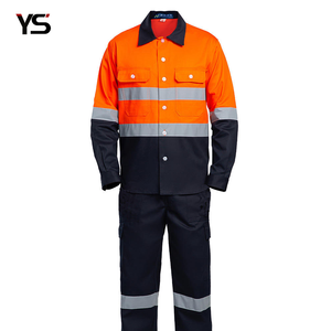 <span class=keywords><strong>Abbigliamento</strong></span> Riflettente YS Construction 100% Cotone Personalizzato Camicia/Pantaloni da Lavoro ad <span class=keywords><strong>Alta</strong></span> Visibilità a Maniche Lunghe - Product Image 1
