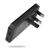 Cargador de Pared Plano USB C de 20 W con Enchufe para Reino Unido, Cargador de Viaje Rápido y Delgado Plegable, Adaptador PD QC 3.0 GaN para Teléfono Móvil