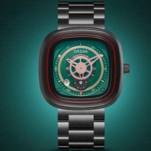 Relojes de Lujo Mecánicos de Acero Inoxidable Negro Raro con Calendario Cuadrado y Cristal de Zafiro. Relojes de Pulsera Unisex de Moda, Varios Modelos - Product Image 3