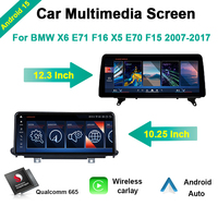 Navegación GPS Carplay Auto para BMW X6 E71 F16 X5 E70 F15 2007-2017 Android 15 Pantalla Multimedia para Auto Radio Reproductor de DVD y Video