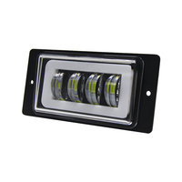 Phare antibrouillard LED blanc de haute qualité 6500K-7000K 4 pouces 40W phare de voiture étanche Rectangle avec protection des yeux