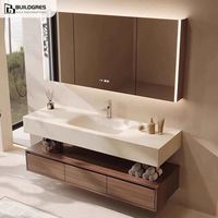 Buildgres Élégant Cabinet Salle De Bains Simple Lavabo Salle De Bains Vanités pour Appartement Salle De Bains Vanité
