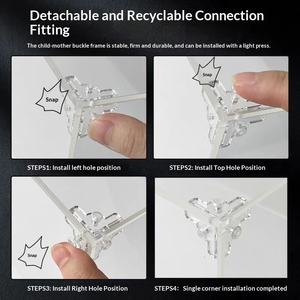 Flying House <span class=keywords><strong>Tour</strong></span> 43217 Ensemble de blocs avec boîte de présentation en plastique et couvercle anti-poussière fait main - Product Image 3