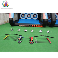 Jeux gonflables interactifs avec système IPS Jeux gonflables extérieurs de tir à l'arc Jeux de balles gonflables pour la location