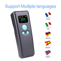 Escáner de código de barras portátil, minilector de código de barras para IOS, Android, teléfono inteligente, tableta, inalámbrico, 1D, 2D, QR, BT