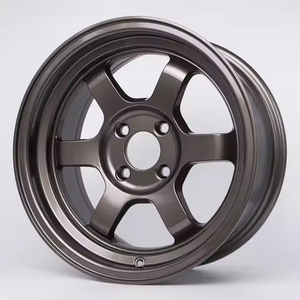 Nueva Llanta de Aleación Negra TE37 de 16 Pulgadas 5x139.7 16x6J -21mm ET Cóncava Color Gris Metálico para Suzuki Jimny Samurai y <span class=keywords><strong>LADA</strong></span> NIVA <span class=keywords><strong>4x4</strong></span> Todoterreno - Product Image 1