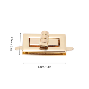 女性用バッグハードウェアアクセサリーツイストロックバックルアンティーク修理バッグ交換用ハードウェアバックルDIY手作りバッグメタル - Product Image 3