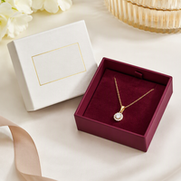 Boîte à couvercle et base magnétiques pour collier, pendentif, bijoux, emballage cadeau, boutique élégante, comptoir