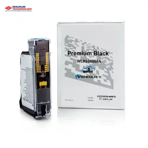 Garante a Impressão ininterrupta com cartucho de tinta Wolke Premium preto 42 ml para a Impressora Videojet TIJ Wlk660068A