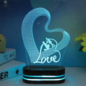 Mans Gifts 3D <strong>Beast</strong> Wolf Head <strong>Night</strong> Light USB Led Table Desk 7 Colors Illusion Lamp - Product Image 5