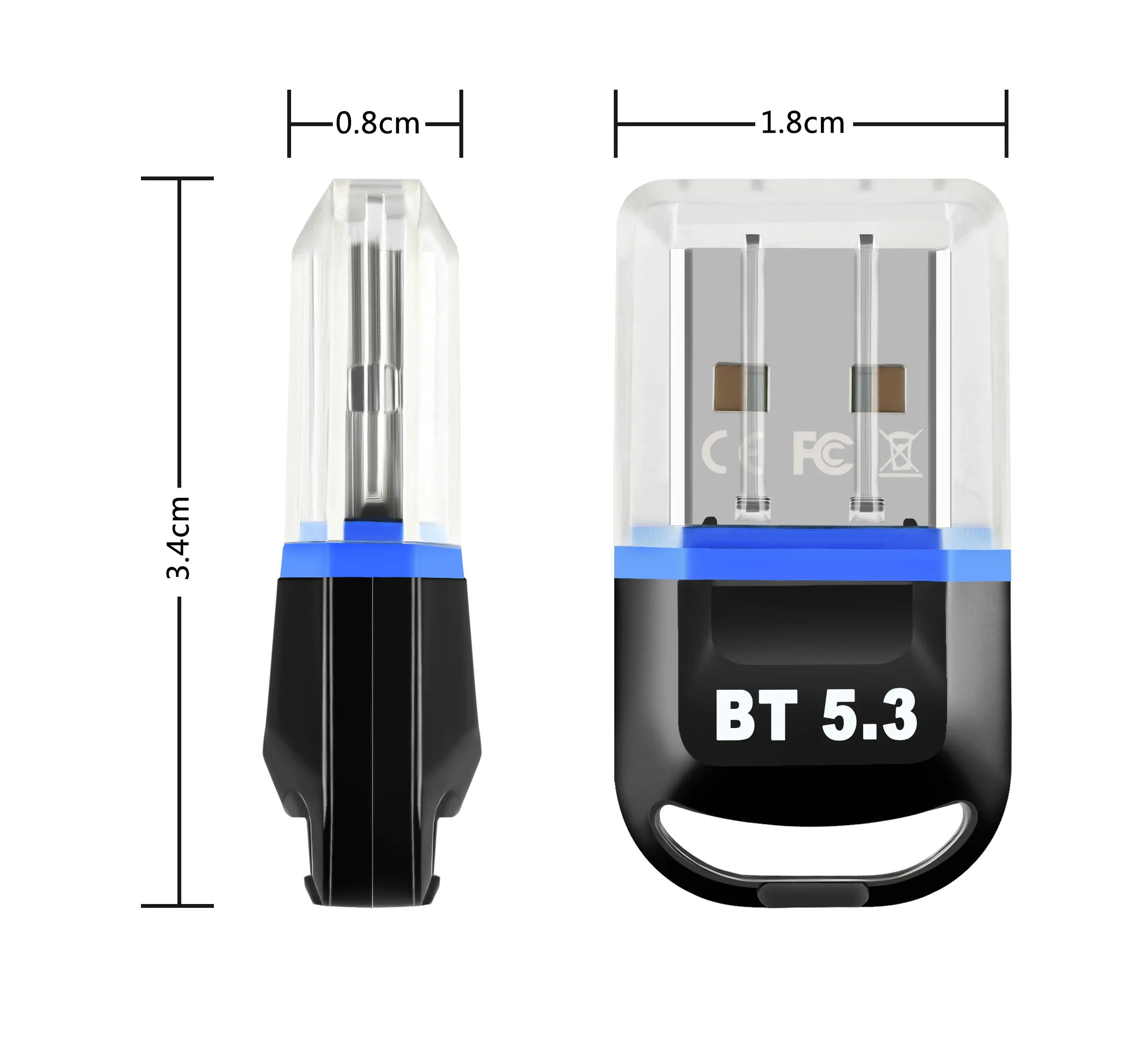 USB Bluetooth 5,3 адаптер для ПК, динамик, беспроводная мышь, клавиатура, музыкальный аудио приемник, передатчик Bluetooth