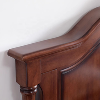 Ensemble de chambre à coucher traditionnel en bois d'acajou pour hôtels, lit en bois massif avec tiroirs, sculpté à la main, gain de place, Rosegia ZQ11296