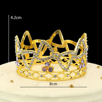 Kristall Perle Tiara Gold Prinzessin Bogenknoten Krone Kuchen Oberteil für Hochzeit und Geburtstag Party Dekorationen