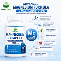 Kapsul Magnesium Glisinat Sitrat Malat Oksida 1000mg Pendukung Fungsi Tulang, Otot, dan Tubuh 90 Kapsul Kemasan Besar