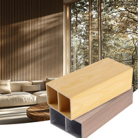Tubes et poutres en bois WPC Offre Spéciale étanches pour la décoration de la maison intérieure Tube en bois carré creux pour le salon