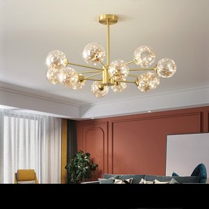 Moderne Led <span class=keywords><strong>Gypsophile</strong></span> Lustre Nordique Luxe Verre Boule Moléculaire Plafonnier pour Salon Chambre Décoration D'intérieur Luminaires - Product Image 3