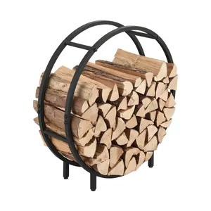 Firewood Log Rack for sale Iron Wood Lumber Storage Holder for Fireplace Heavy Duty Log Storage