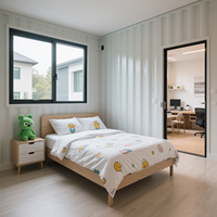 Casa Expandible de Lujo con Cocina y Baño, Estándar Australiano, 2 Habitaciones, Aplicación en Exteriores, Casa Móvil para Oficina o Edificio