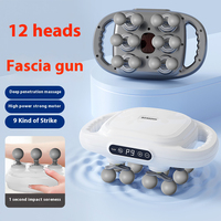 Nuevo estilo para aliviar el dolor muscular y relajar el cuerpo Masaje avanzado Mini vibrador 12 cabezas Pistolas de masaje