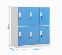 Armoire de classement industrielle à 6 portes pour sous-sol