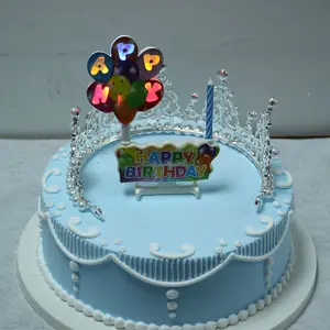 Globo parpadeante cantando Feliz cumpleaños pastel musical vela para fiesta