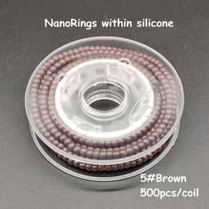 Nano anillos precargados con silicona para extensión de cabello Nano Tip Nano Beads 2,9*1,6mm 500 uds/rollo - Product Image 4