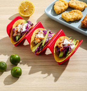 Soporte Plegable para Tacos SYH628 de Plástico ABS Ecológico al por Mayor con Bandeja Grande para Platos y Soportes para Panqueques, Material Saludable - Product Image 4