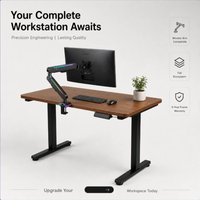 Bureau électrique assis-debout, hauteur réglable, capacité de charge de 70 kg, moteur silencieux, bureau d'ordinateur pour la maison et le bureau