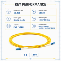Cordon de brassage fibre optique Simplex LC UPC/LC UPC SM FTTX FTTH FTTR 1m 0.9mm/2.0mm/3.0mm, câble de raccordement, connecteur de fibre optique pour 4G