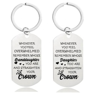 Porte-clés Couronne : <span class=keywords><strong>Cadeau</strong></span> d'Anniversaire pour Sœur, Amie, Demoiselle d'honneur, Fils – Souviens-Toi Qui As Réglé Ta Couronne – Porte-clés Inspirant - Product Image 2