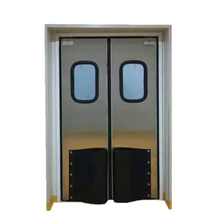 Porte battante à double action en acier inoxydable SUS304 pour cuisine <span class=keywords><strong>de</strong></span> restaurant, porte <span class=keywords><strong>de</strong></span> circulation à impact, porte battante en métal avec plaque <span class=keywords><strong>de</strong></span> protection contre les coups <span class=keywords><strong>de</strong></span> pied - Product Image 1