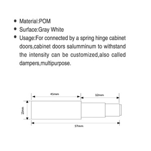 Loquet magnétique à ouverture par pression, mécanisme souple en POM gris et blanc pour armoires de cuisine, hôpitaux et entrepôts - Product Image 2