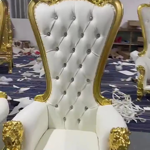 Chất Lượng Cao Cổ Điển Sự Kiện Đám Cưới Trang Trí Vàng Cao Trở Lại Duy Nhất Vua Nữ Hoàng Hoàng Gia Ngai Bầu Không Khí Ghế Sofa - Product Image 1