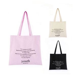Sac fourre-tout en toile de coton naturel bio vierge uni, écologique, avec logo imprimé numériquement par sérigraphie, vente en gros - Product Image 1