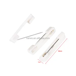 Wholesale Safety Pins With Plastic 36*7mm White Safety Pins