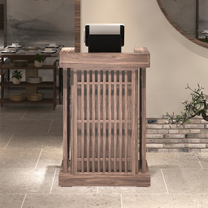 Escritorio de recepción retro Mini bar simple para centro de salud <span class=keywords><strong>Casa</strong></span> de té Inspirado Nuevo Mostrador de cajero antiguo - Product Image 6