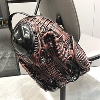 Sac à dos unisexe tendance 2025 de style punk urbain, forme unique, avec fermeture éclair