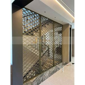 ANN9547 Sophisticated Modern Stainless Steel Coating Custom Multi-Functional <b>Decorative</b> <b>Screen</b> Partition for Upscale Projects - Product Image 6