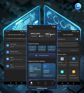 نظارات ذكية بتقنية الذكاء الاصطناعي للترجمة وتسجيل الفيديو اللاسلكي والتصوير بكاميرا 1200P مع اتصال 5G/4G وبلوتوث وواي فاي ومقاومة للماء IPX-6 ومغناطيسية - Product Image 4