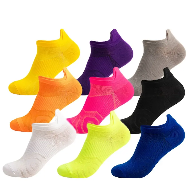 Jingwen OEM Professional Outdoor Sports Fitness Running Socks Men Women Quick-Drying Thin Shallow Mouth Summer Boat Socks