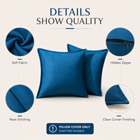 Housse de coussin en polyester texturé doux, couleur unie, 45*45cm, housse de coussin de canapé