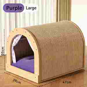 Maison de luxe moderne pour chat et griffoir en sisal imperméable, design ovale surélevé, anti-morsure, haute qualité, pour usage intérieur - Product Image 3