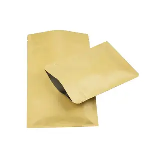 Wholesale hot sale Zipper Kraft Paper Bags stand up zip lock kraft paper bag for food Manufacturer Factory Supplier