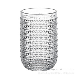 Verre à <span class=keywords><strong>vin</strong></span> classique en verre durable à motif diamant avec bouchon à <span class=keywords><strong>paille</strong></span>, lavable au lave-vaisselle, pour le camping, couleur originale élégante, vente en gros - Product Image 5