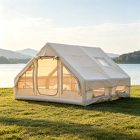Abri Gonflable Portable en Tissu Oxford pour Camping Extérieur avec Fenêtre en Maille Respirante et Conception Imperméable