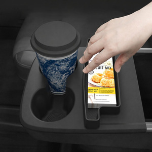 Center <b>Console</b> Cup Holder for Model Y Standard 2026 New Accesorios Para Automovil <b>Black</b> and Grey Easy Clean Washable TPE - Product Image 6