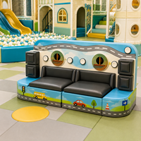 Canapés de jeu intérieurs doux sur le thème du transport et de l'espace, personnalisés pour les écoles maternelles, les garderies et les aires de jeux intérieures
