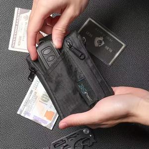 Xpac Waterproof Key Pouch Mini Storage Bag With Zipper Pocket Outdoor Sports Unisex Black Solid Color Detachable Strap - Product Image 2